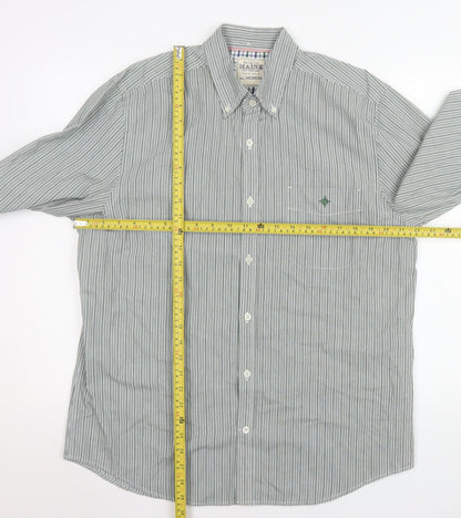 Mens UK Collar Size M Debenhams Smart Green  Dress Shirt