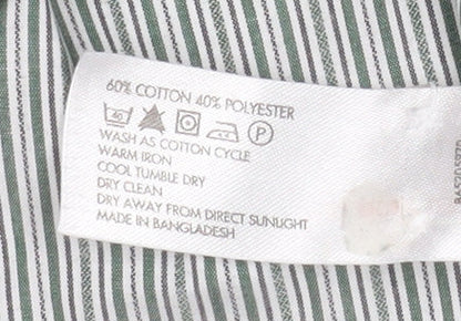 Mens UK Collar Size M Debenhams Smart Green  Dress Shirt