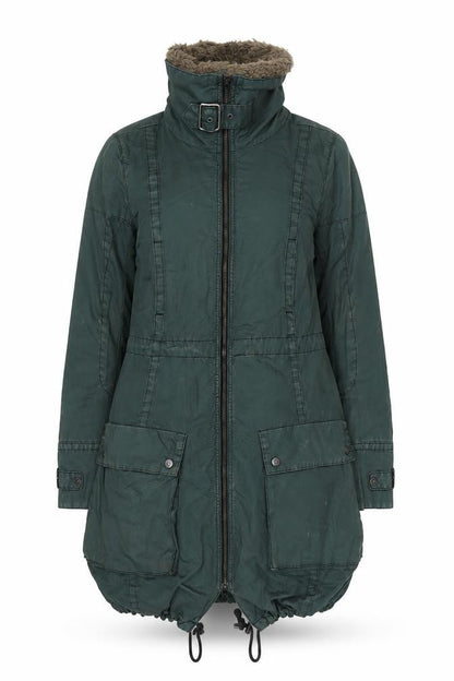 Womens UK Size S Freesoul Green Parka Coat