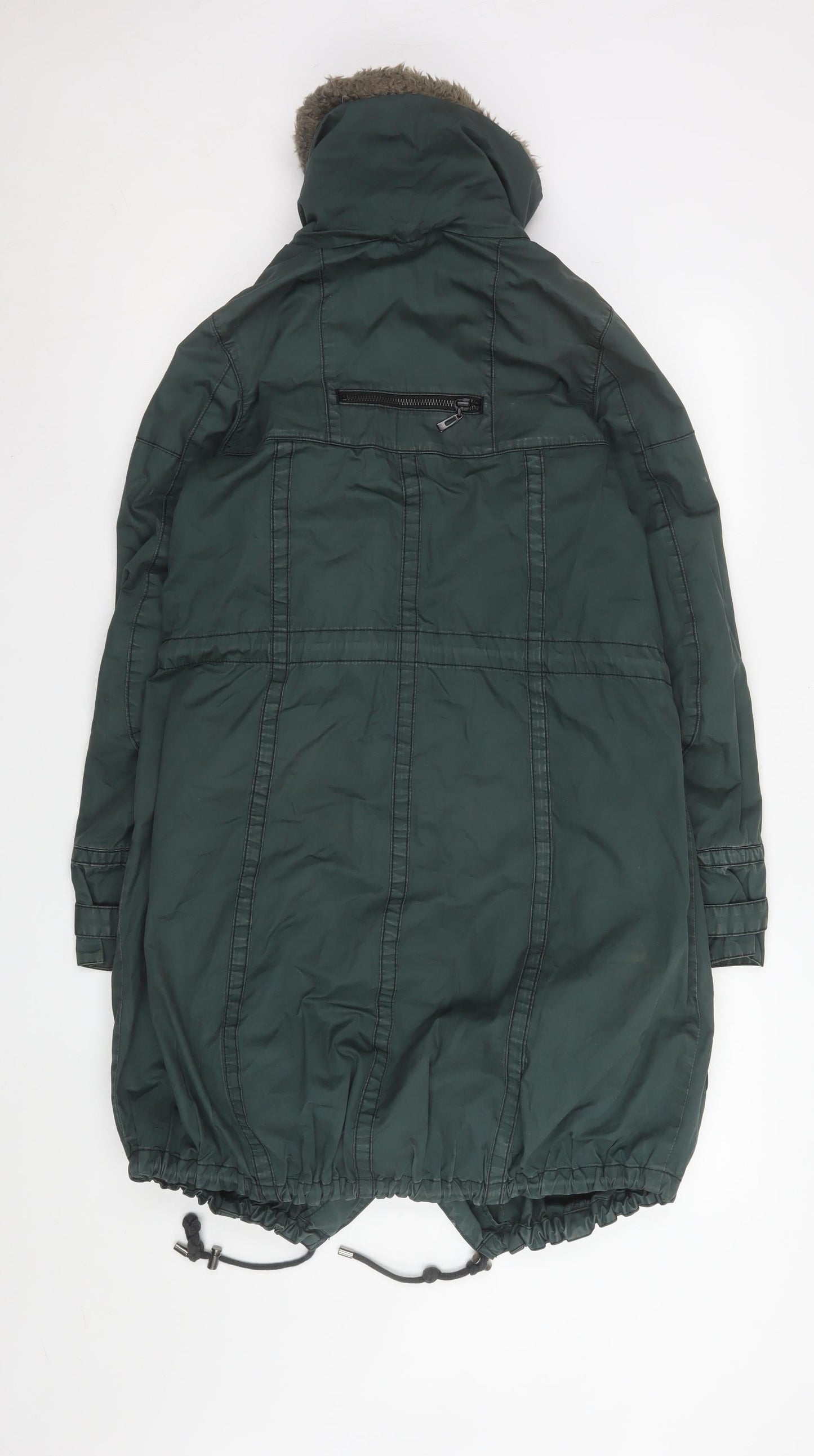 Womens UK Size S Freesoul Green Parka Coat