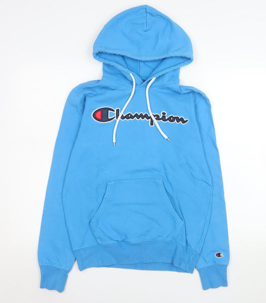 Mens UK Size S Champion Blue Pullover Hoodie