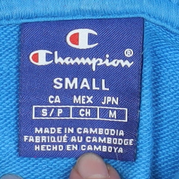 Mens UK Size S Champion Blue Pullover Hoodie