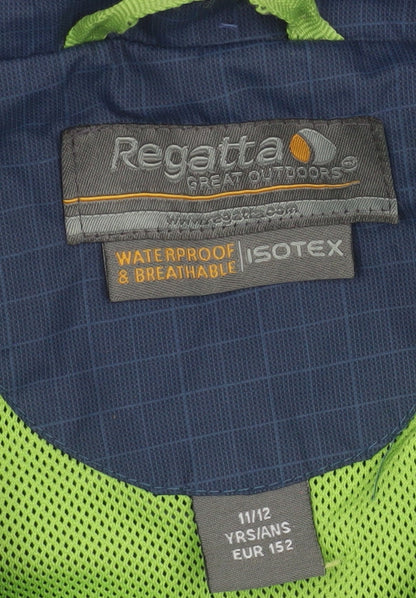 Boys UK Size 11-12 Years Regatta Blue Rain Coat