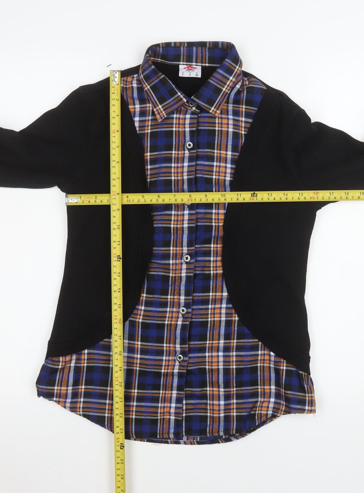 Womens UK Size 8 Lee Cooper Blue Classic Button-Up