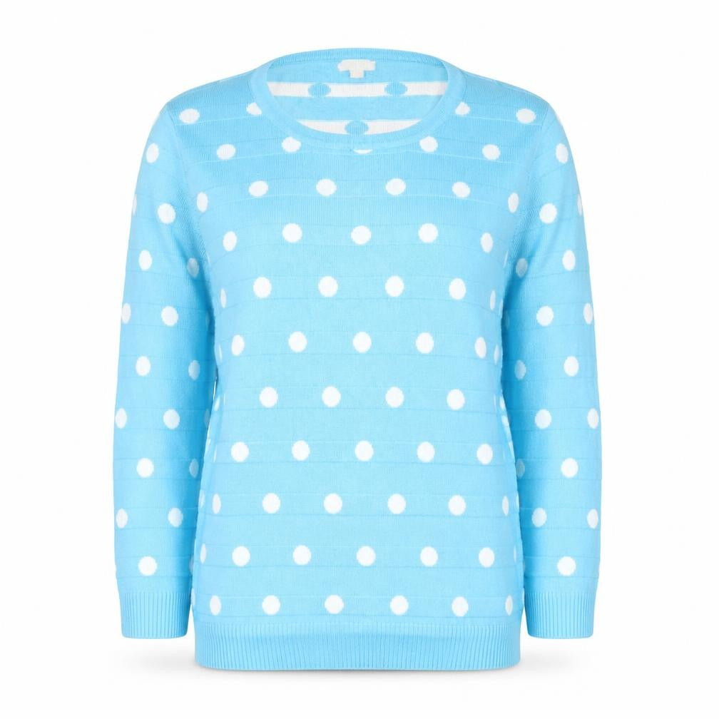 Womens UK Size S Menarys Blue Pullover Jumper