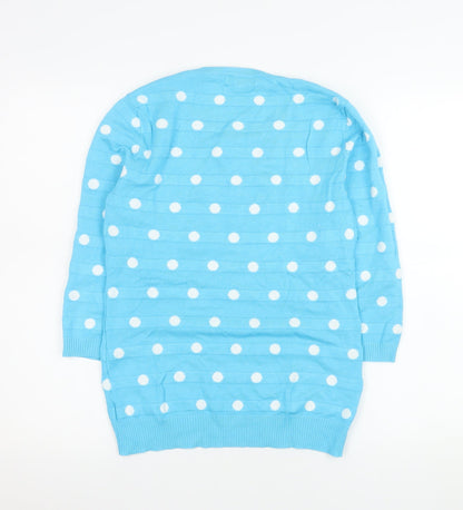 Womens UK Size S Menarys Blue Pullover Jumper