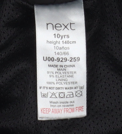 Next Boys Black Jogger Softshell Trousers 10 Years Elastic Waist Zip Pockets