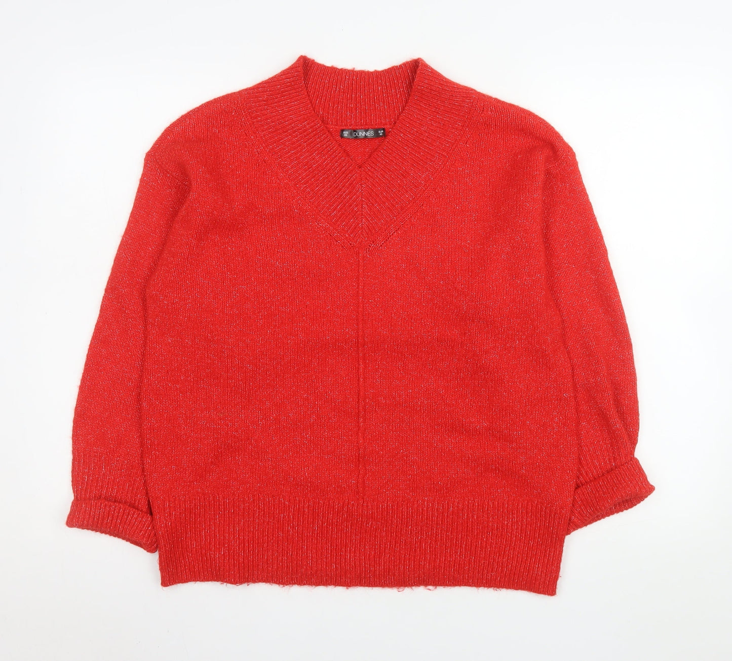Womens UK Size XS Dunnes Stores Red Pullover Jumper