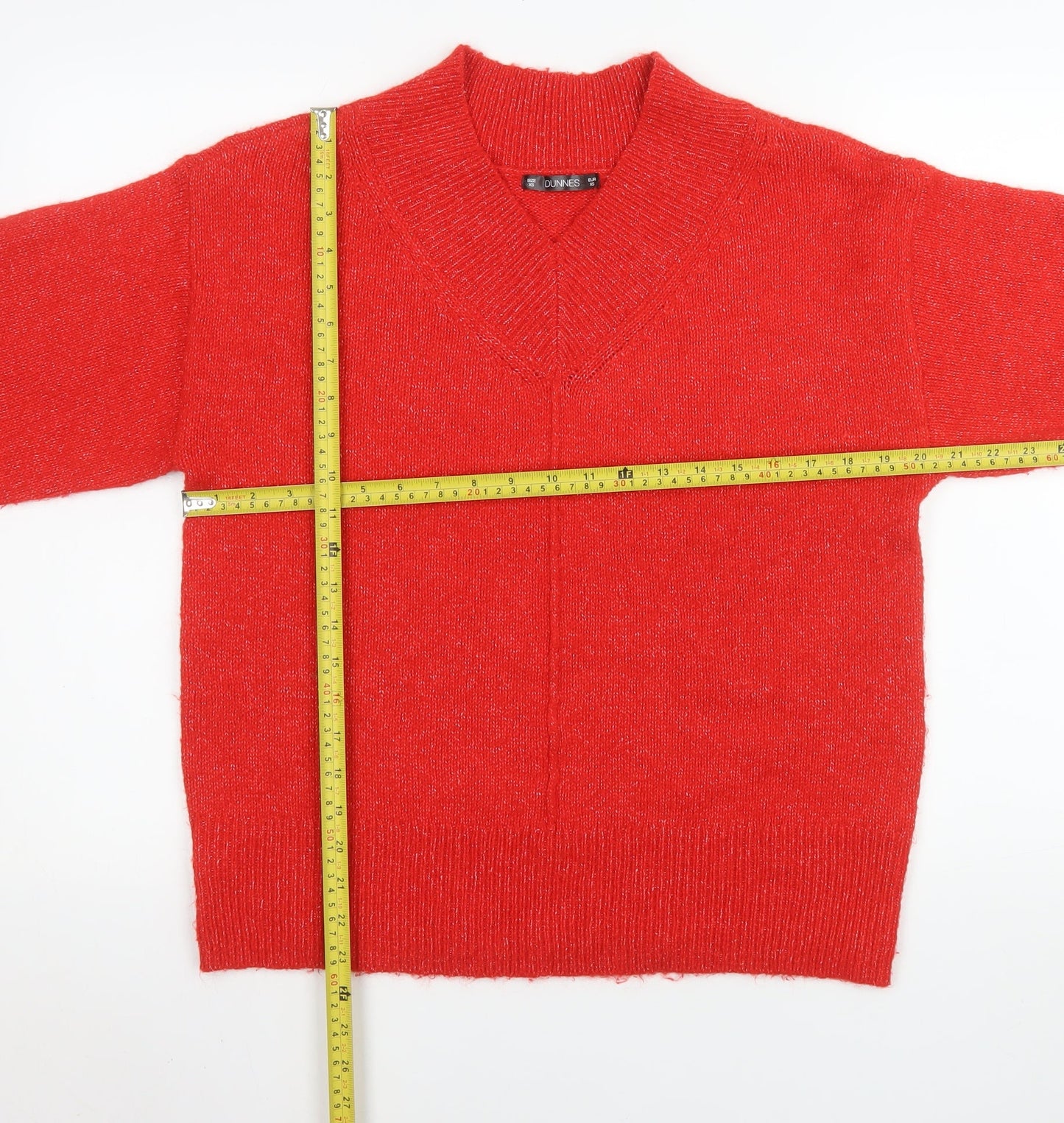 Womens UK Size XS Dunnes Stores Red Pullover Jumper