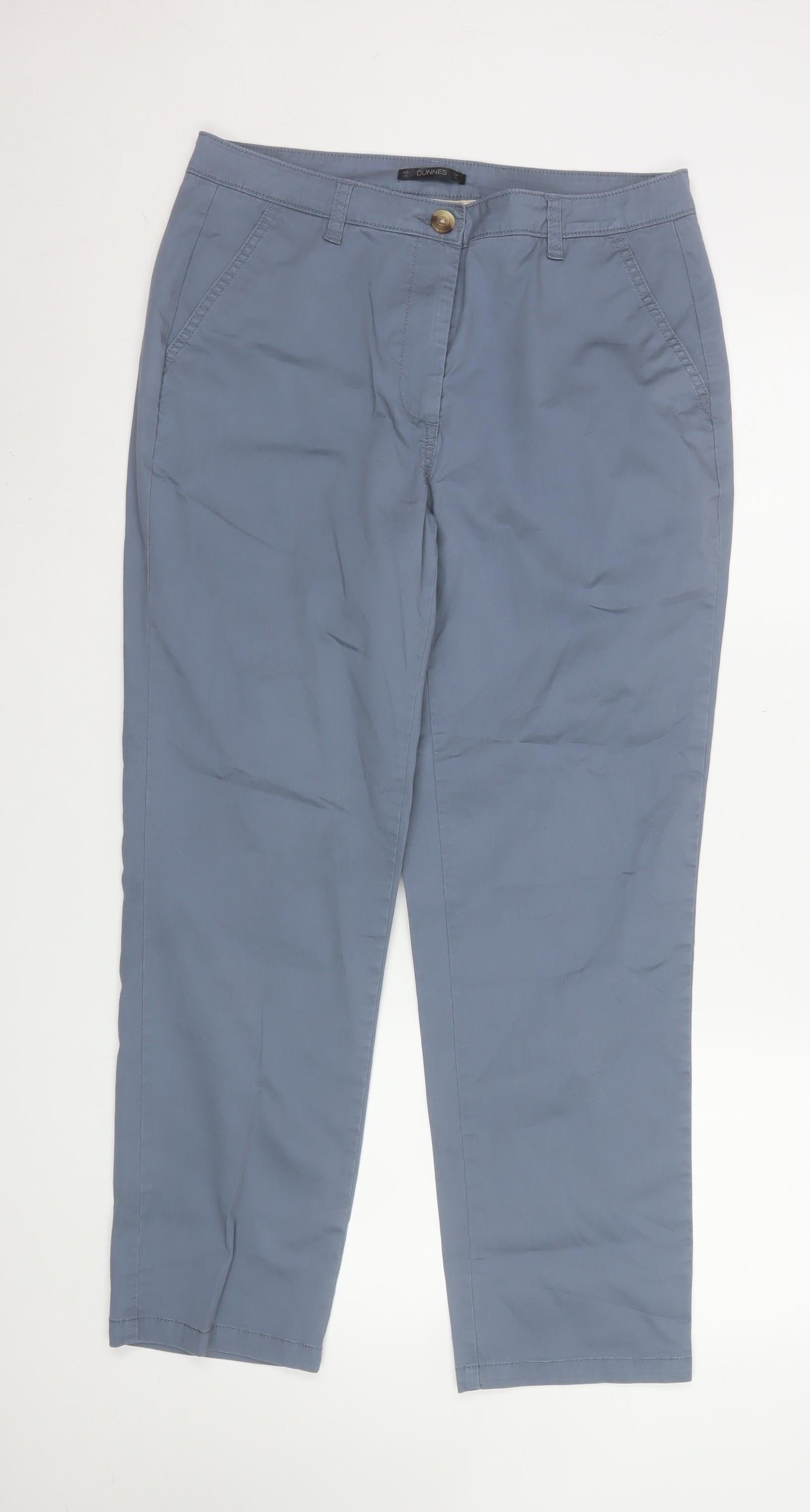 Womens UK Size 12 Dunnes Stores Regular Fit Chino Grey Trousers