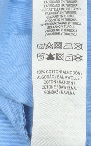 Girls UK Size 13-14 Years Primark Blue Basic T-Shirt