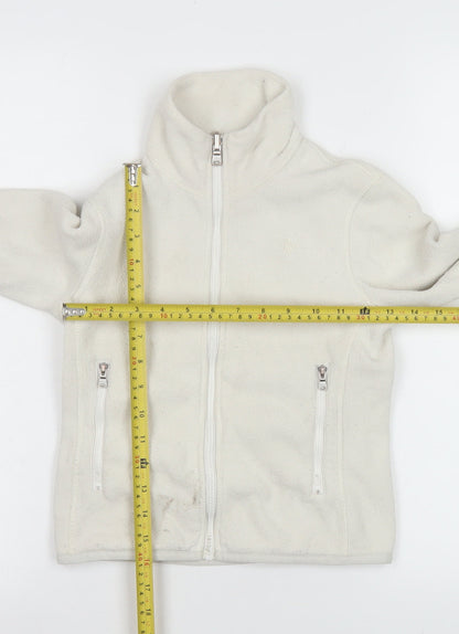 Ralph Lauren Girls Ivory Fleece Full Zip Sweatshirt Size 7 Years