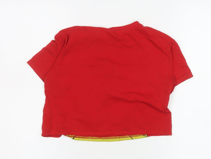 Girls UK Size 8-10 Years H&M Red Graphic Print T-Shirt