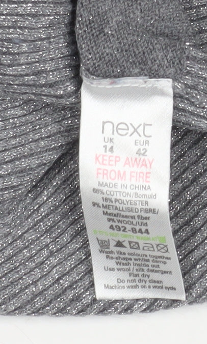 Womens UK Size 14 NEXT Grey Cardigan Jumper