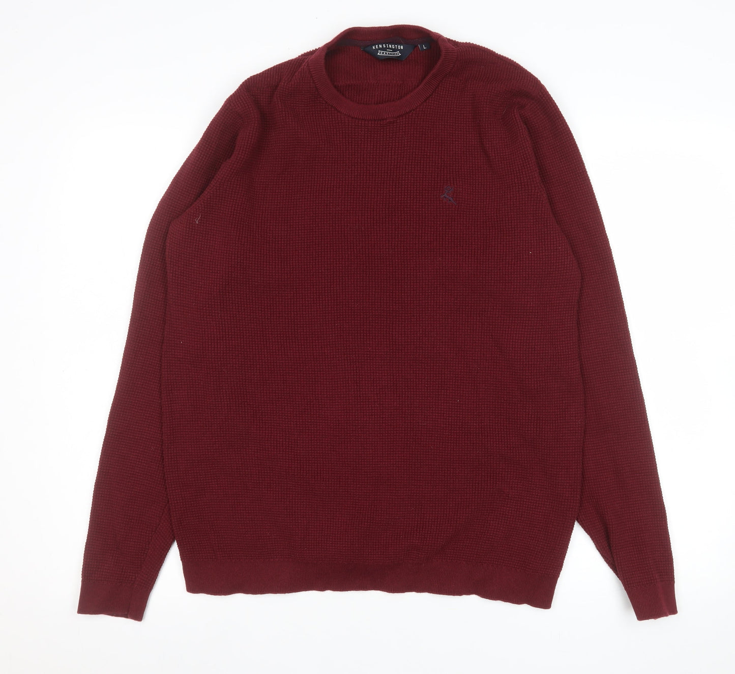 Mens UK Size L Kensington Eastside Red Pullover Jumper