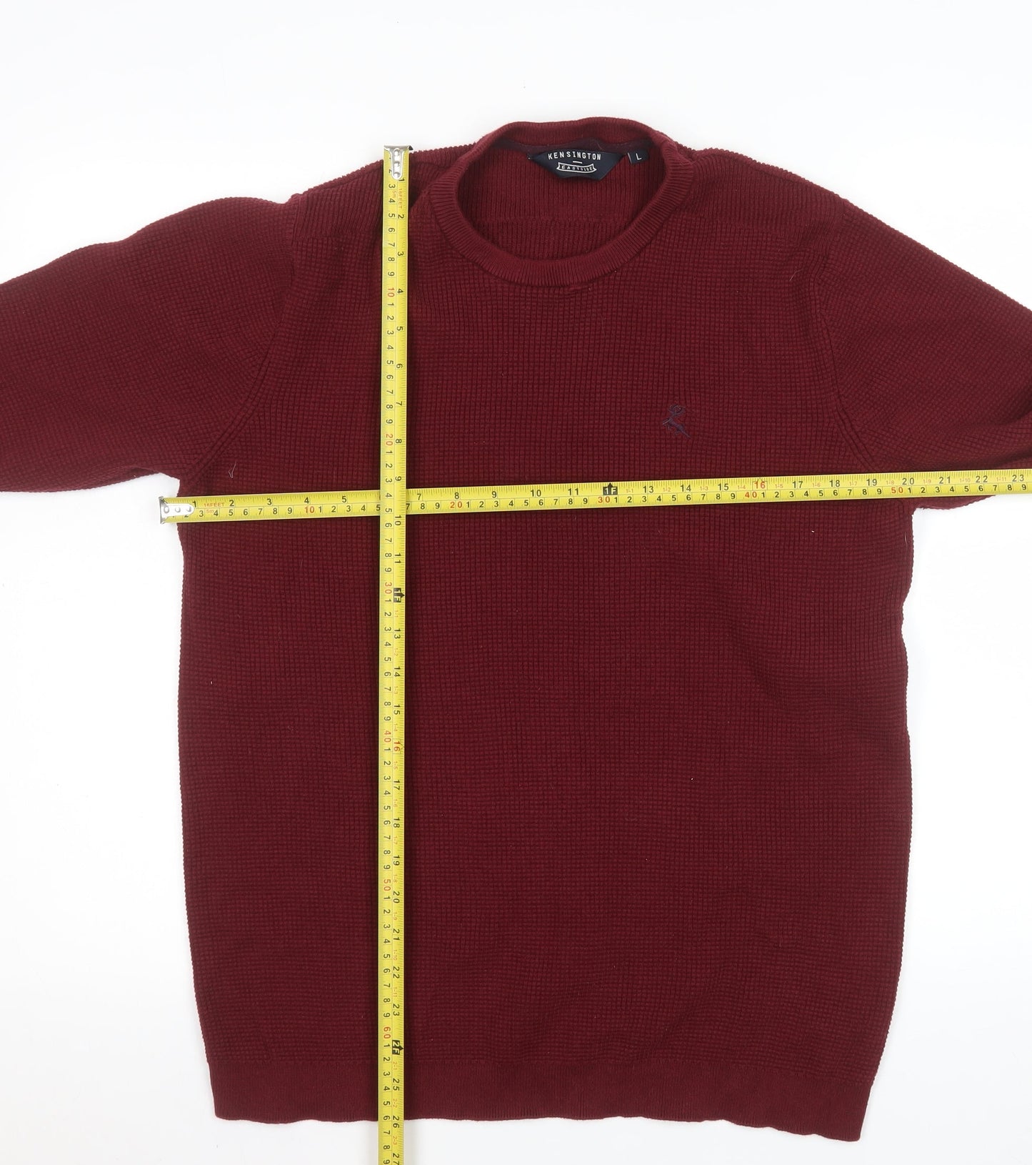 Mens UK Size L Kensington Eastside Red Pullover Jumper