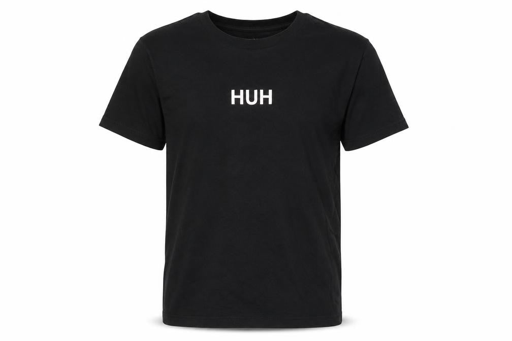 Mens UK Size S HUH Black  T-Shirt