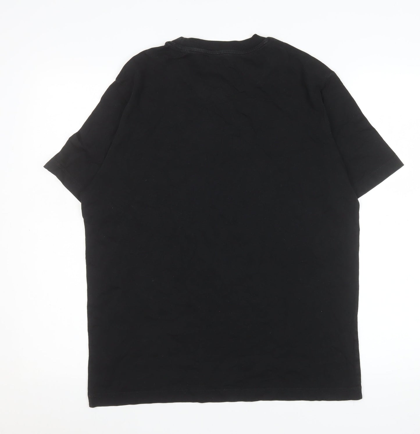 Mens UK Size S HUH Black  T-Shirt
