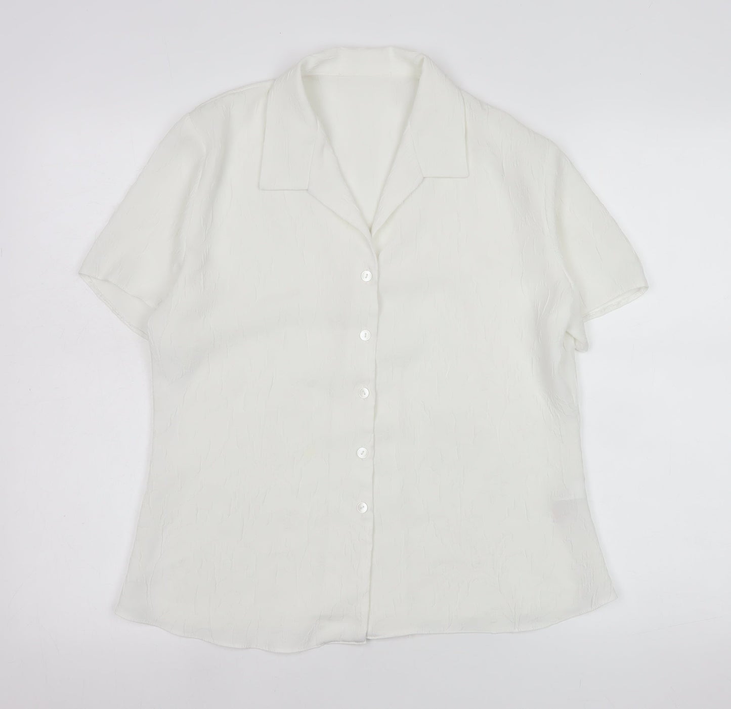 Womens UK Size 16 St. Bernard White Basic Blouse