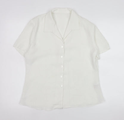 Womens UK Size 16 St. Bernard White Basic Blouse