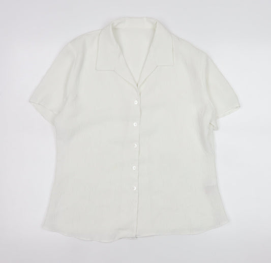 Womens UK Size 16 St. Bernard White Basic Blouse