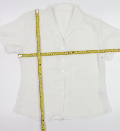 Womens UK Size 16 St. Bernard White Basic Blouse
