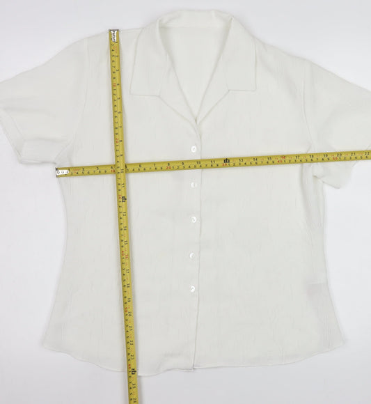 Womens UK Size 16 St. Bernard White Basic Blouse