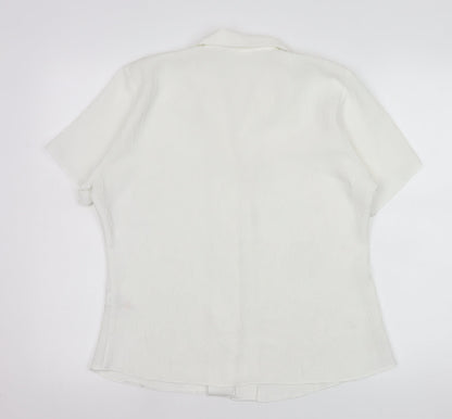 Womens UK Size 16 St. Bernard White Basic Blouse