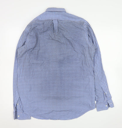 Ralph Lauren Men's Blue Check Classic Fit Cotton Button-Up Shirt M