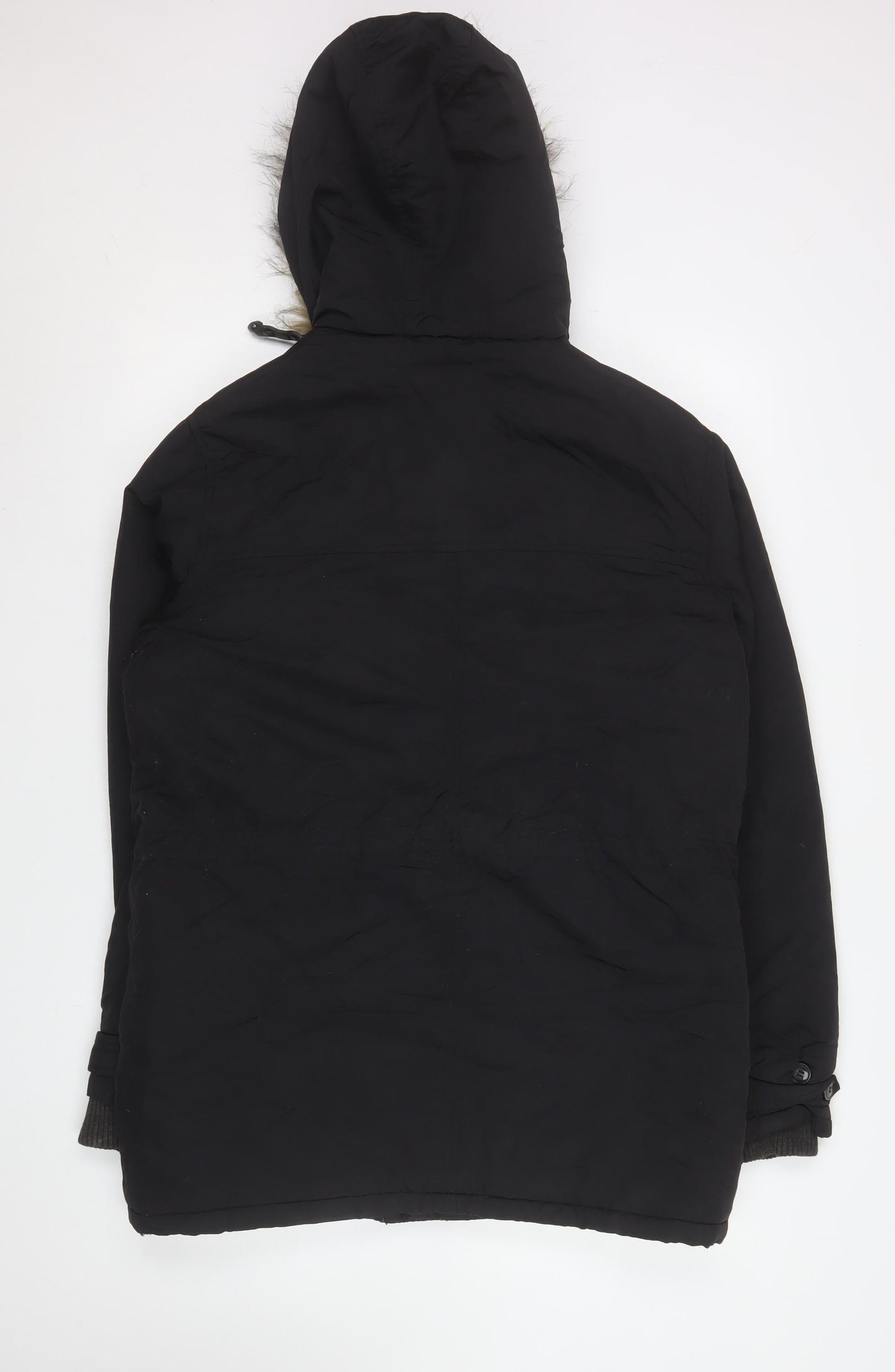 Mens UK Size S New Look Black Parka Coat