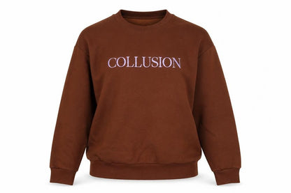Womens UK Size 10 COLLUSION Brown Pullover Sweatshirt