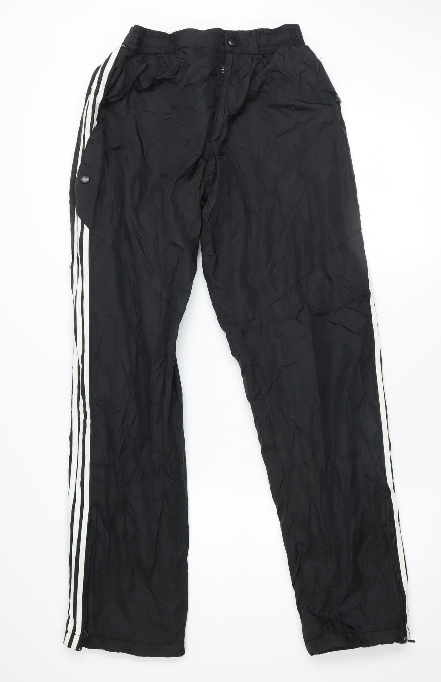 Mens UK Size M adidas Regular Fit Track Pants Black Trousers