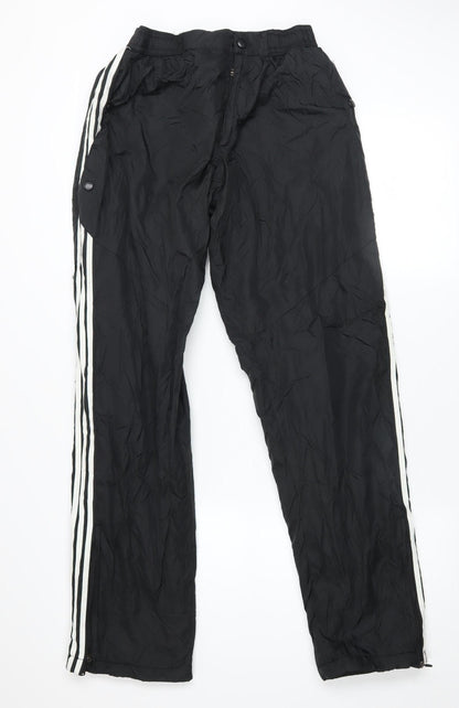 Mens UK Size M adidas Regular Fit Track Pants Black Trousers