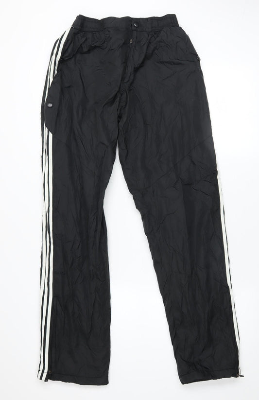 Mens UK Size M adidas Regular Fit Track Pants Black Trousers