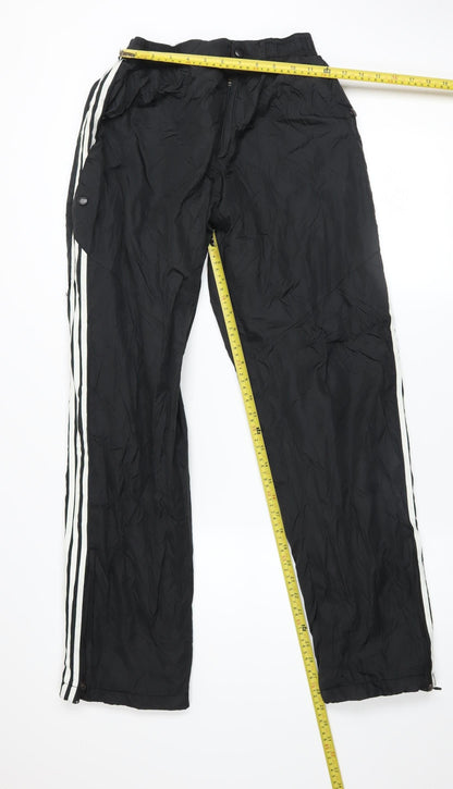 Mens UK Size M adidas Regular Fit Track Pants Black Trousers