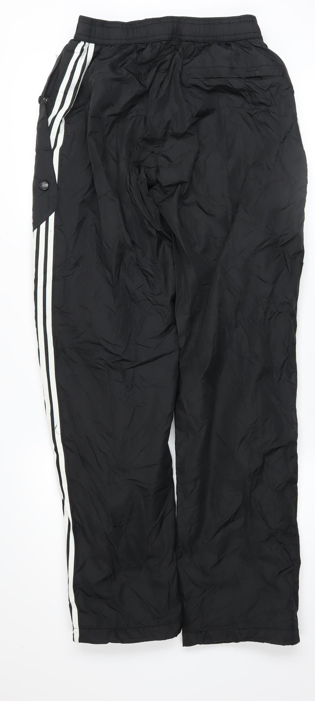 Mens UK Size M adidas Regular Fit Track Pants Black Trousers