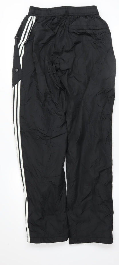 Mens UK Size M adidas Regular Fit Track Pants Black Trousers