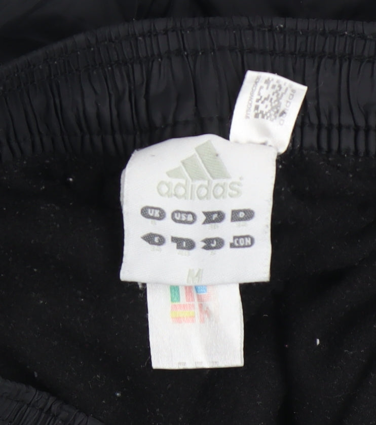 Mens UK Size M adidas Regular Fit Track Pants Black Trousers