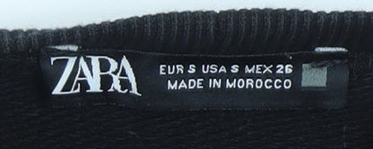 Womens UK Size 8 Zara Black Pullover Jumper