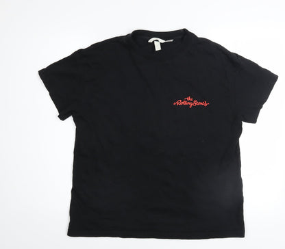 Mens UK Size S H&M Black  T-Shirt