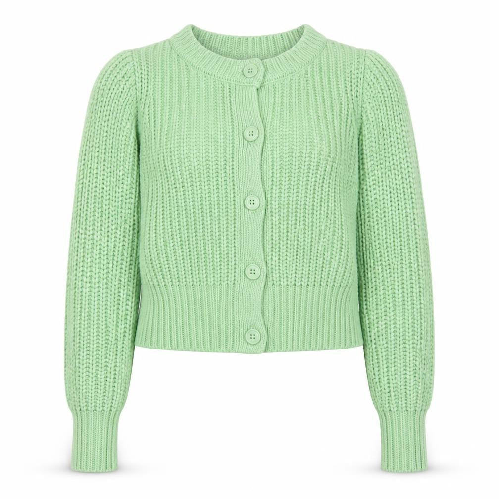 Womens UK Size 12 Very Green Cardigan Jumper