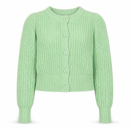 Womens UK Size 12 Very Green Cardigan Jumper