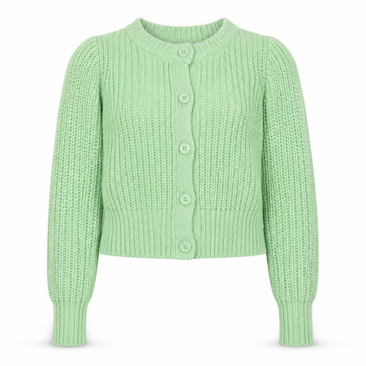 Womens UK Size 12 Very Green Cardigan Jumper