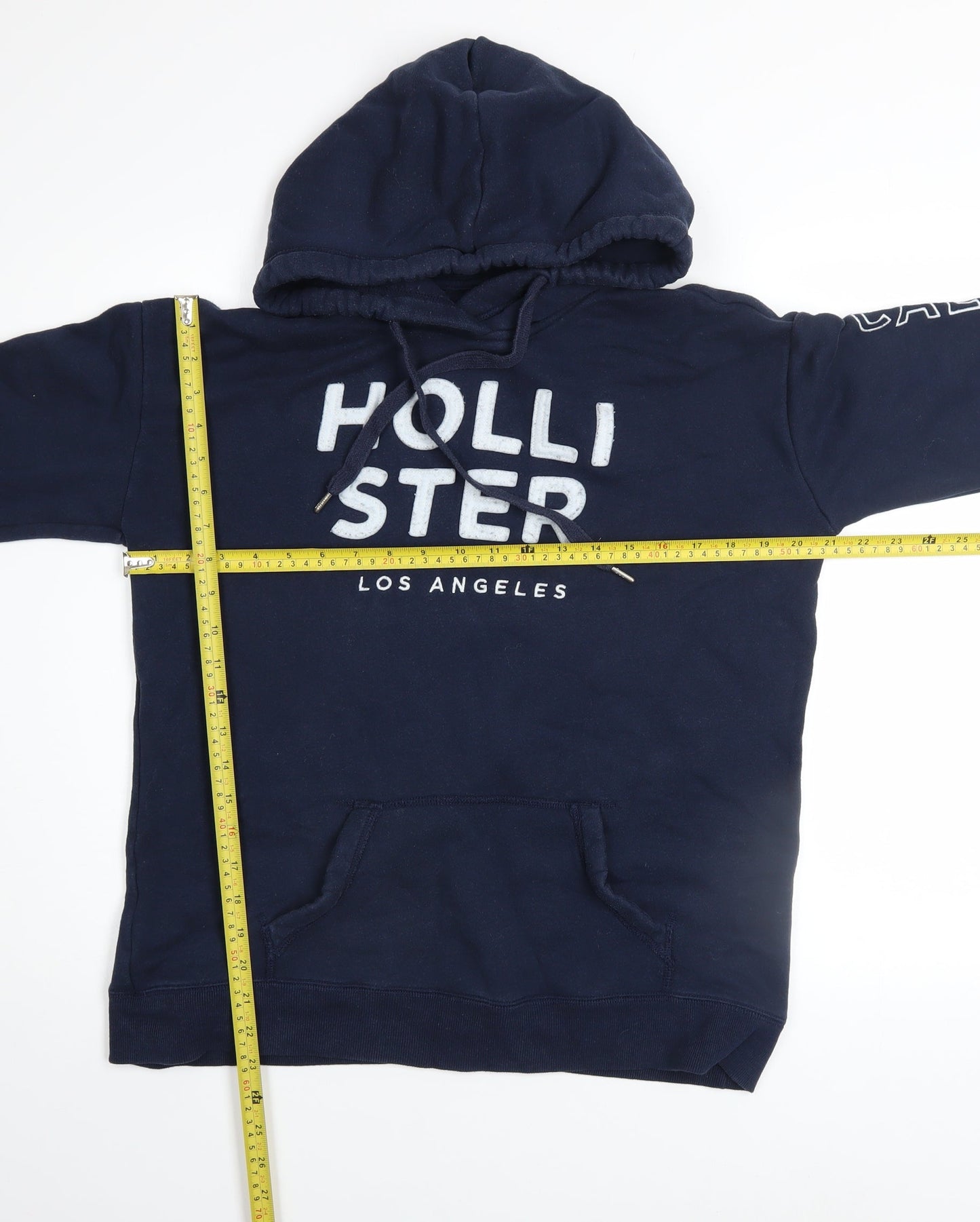 Mens UK Size M Hollister Blue Pullover Hoodie