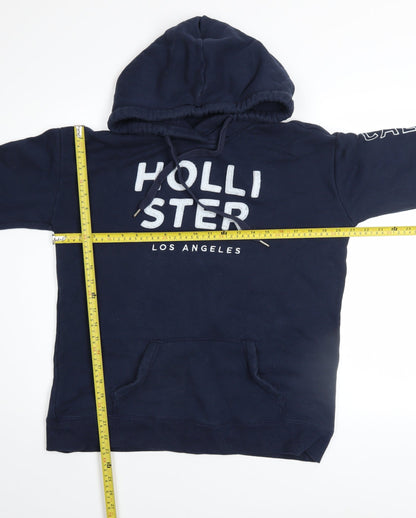 Mens UK Size M Hollister Blue Pullover Hoodie