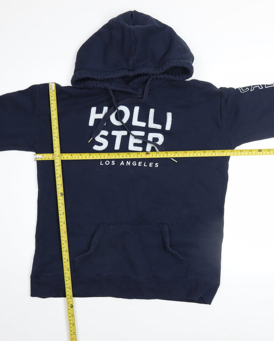 Mens UK Size M Hollister Blue Pullover Hoodie