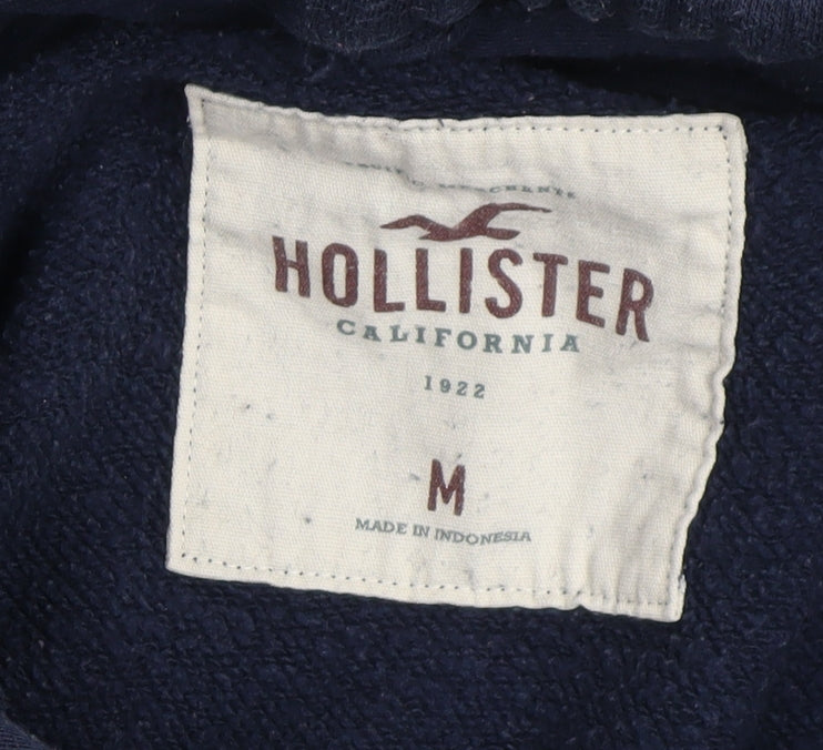 Mens UK Size M Hollister Blue Pullover Hoodie