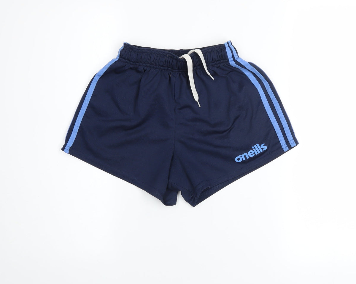 O'Neill Boys Blue 26in Athletic Shorts Drawstring Waist Polyester