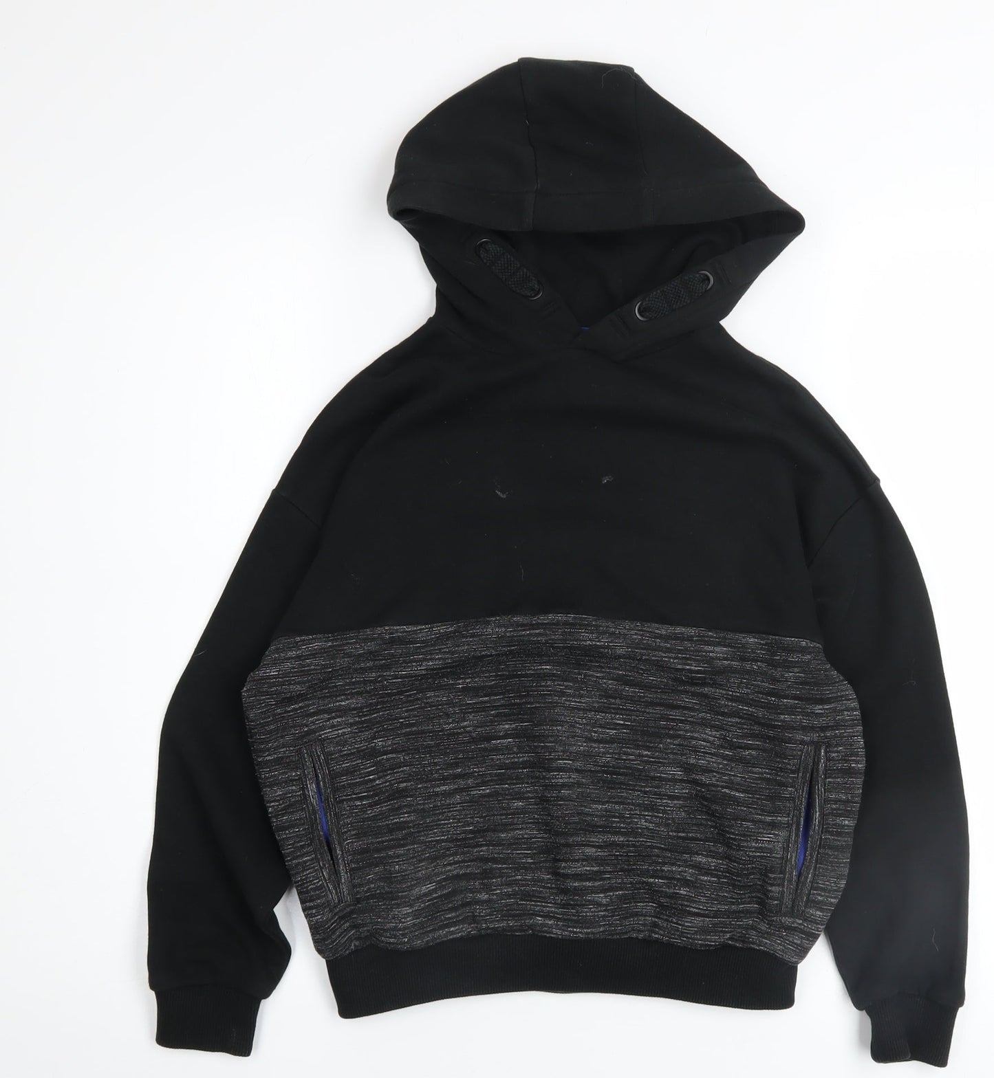 Boys UK Size 9-10 Years Marks and Spencer Black Pullover Hoodie