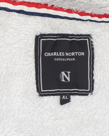 Mens UK Size XL Charles Norton Grey Full Zip Sweatshirt